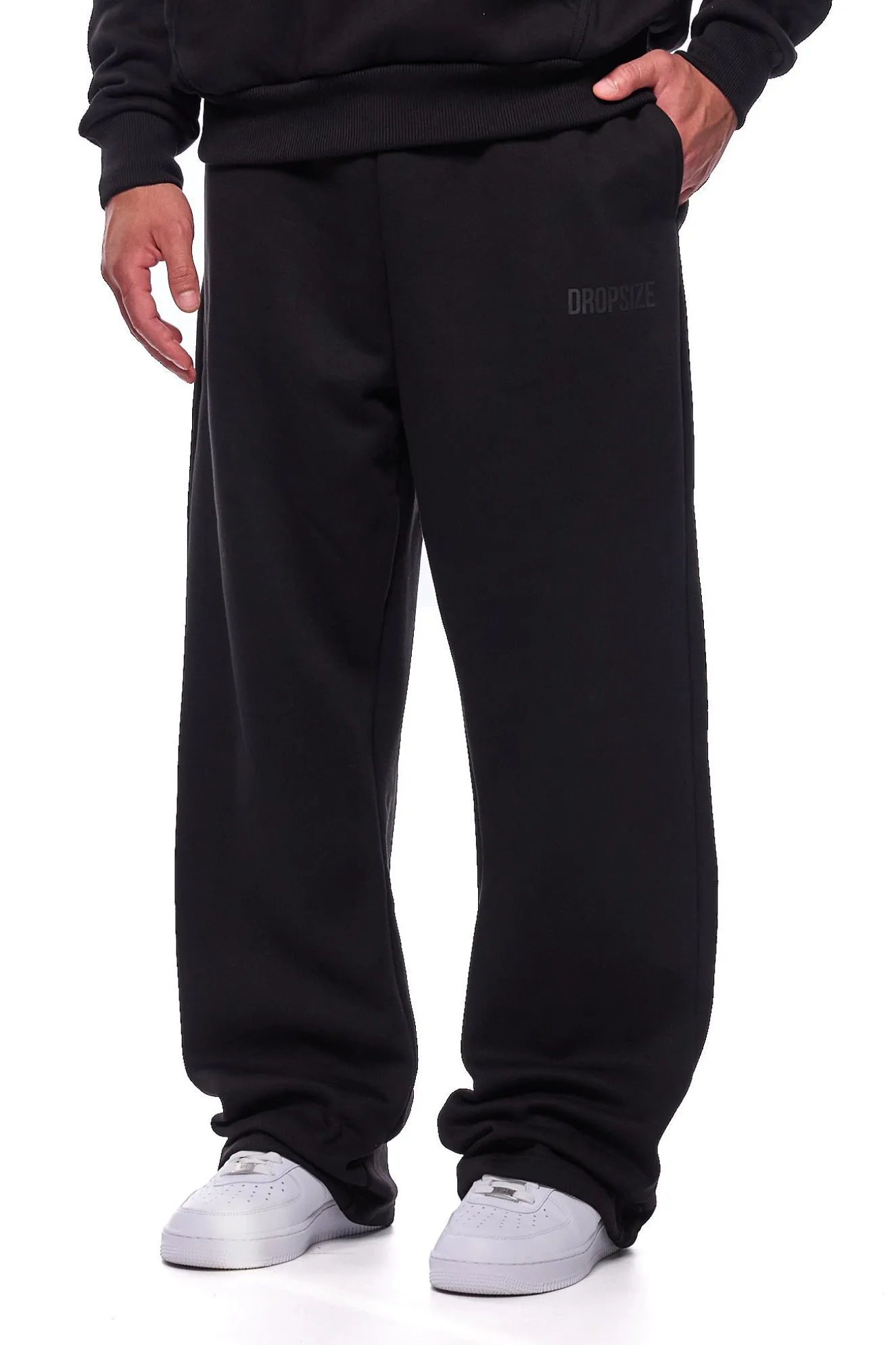 OPEN LEG JOGGER BLACK