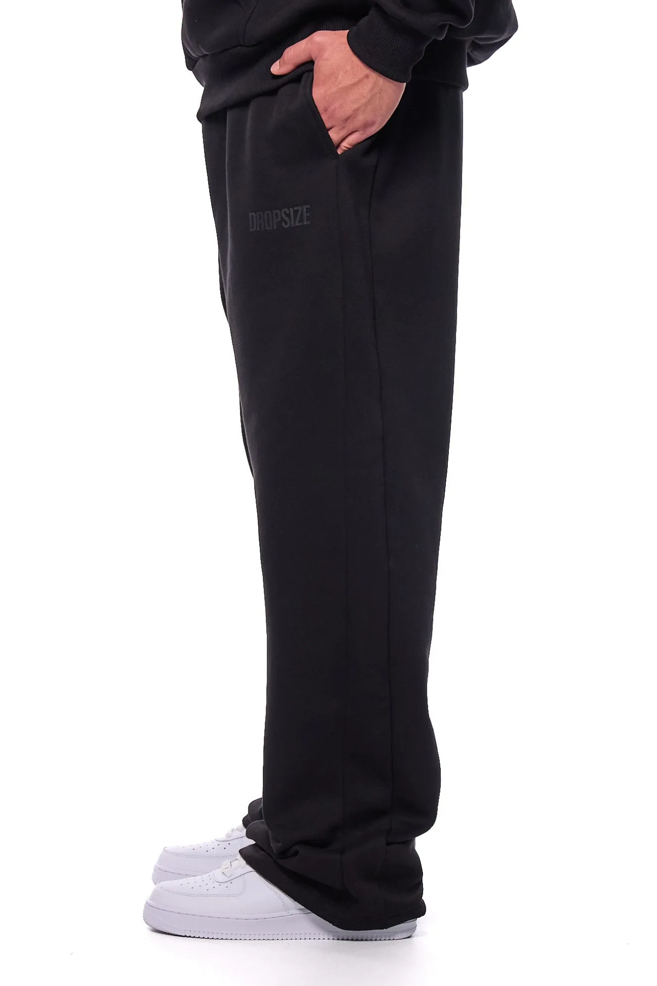 OPEN LEG JOGGER BLACK