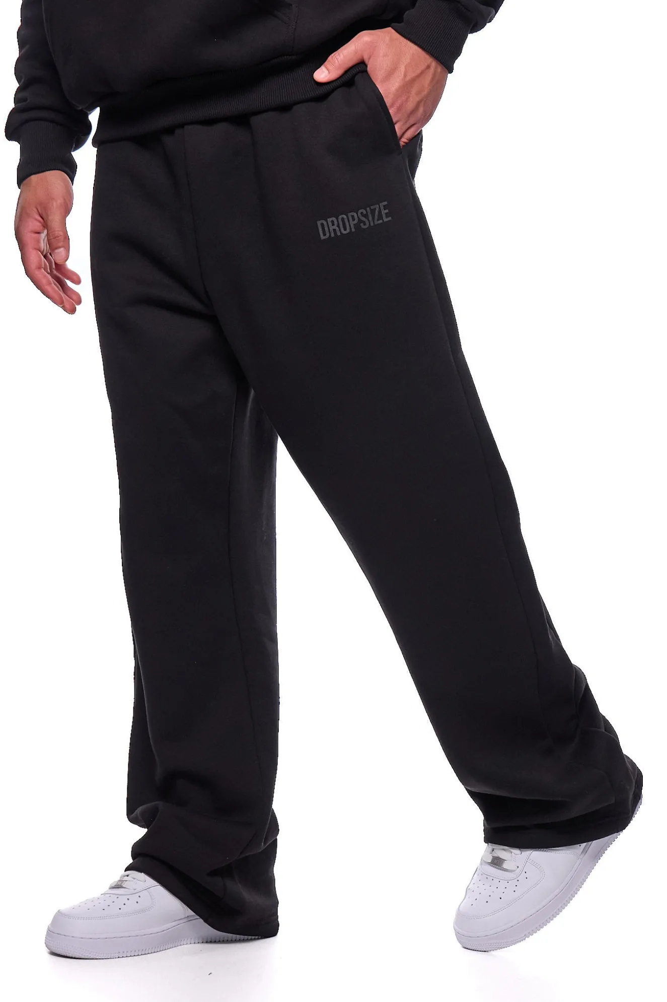 OPEN LEG JOGGER BLACK