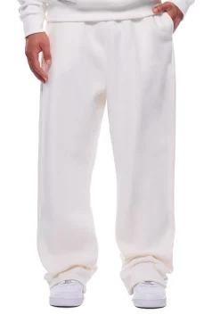 OPEN LEG JOGGER CREAM WHITE