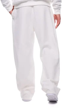 OPEN LEG JOGGER CREAM WHITE