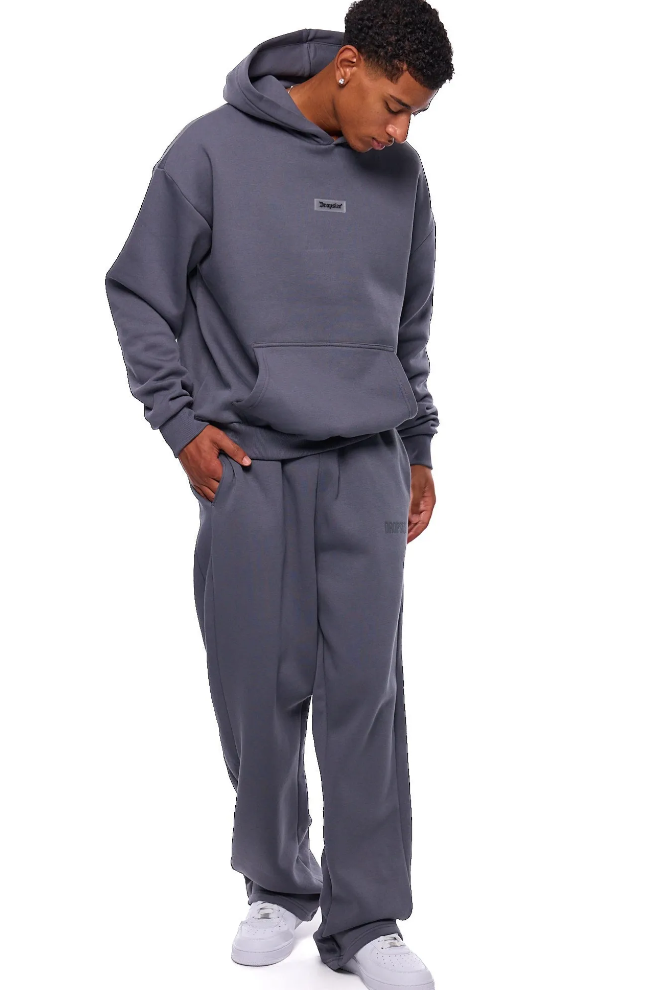 OPEN LEG JOGGER STEEL GREY