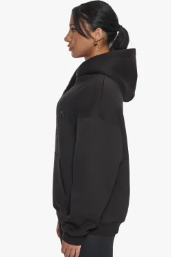 PRAY LOVE HUSTLE EMBO HOODIE BLACK
