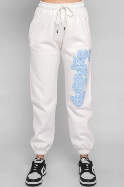 PUFFER PRINT JOGGER BABY BLUE CREAM WHITE