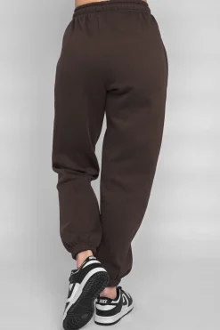 PUFFER PRINT JOGGER PINK CHOCOLATE BROWN