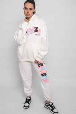 PUFFER PRINT MIXED COLOR JOGGER CREAM WHITE