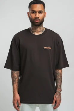 'RECORDS'' T-SHIRT WASHED BLACK