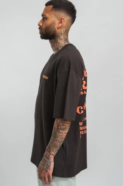 'RECORDS'' T-SHIRT WASHED BLACK