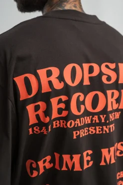 'RECORDS'' T-SHIRT WASHED BLACK