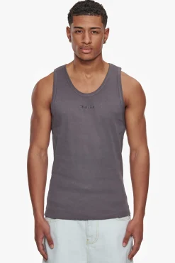 RIB TANK TOP GREY