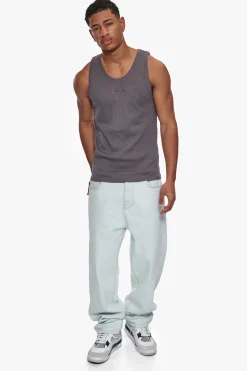 RIB TANK TOP GREY