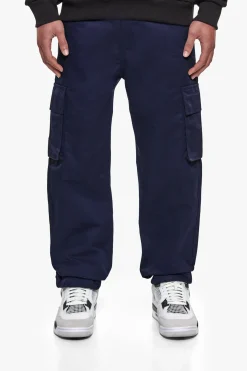 SINGLE CARGO POCKET WORK WEAR PANTS NAVY