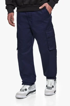 SINGLE CARGO POCKET WORK WEAR PANTS NAVY