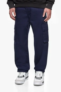 SINGLE CARGO POCKET WORK WEAR PANTS NAVY