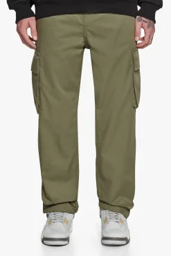SINGLE CARGO POCKET WORK WEAR PANTS OLIVE