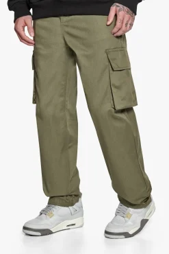 SINGLE CARGO POCKET WORK WEAR PANTS OLIVE