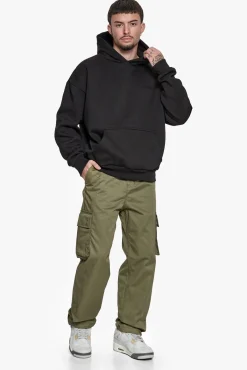 SINGLE CARGO POCKET WORK WEAR PANTS OLIVE