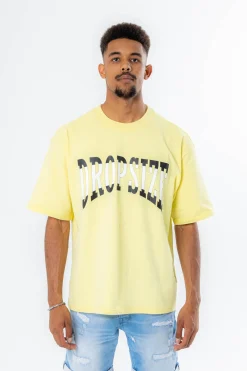 Split Design Heavy T-Shirt Yellow