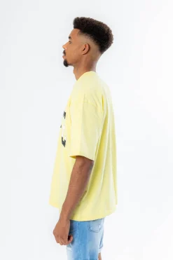 Split Design Heavy T-Shirt Yellow