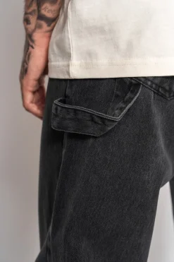 STRAIGHT FIT JEANS WASHED GRAY