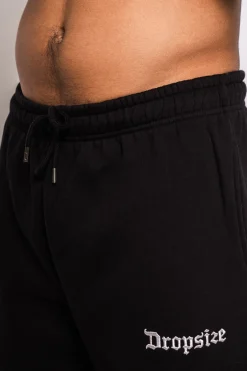 STRAIGHT LEG CARGO SWEAT PANTS BLACK