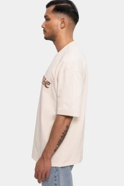 SUPER HEAVY FRONT EMBO TSHIRT COCONUT MILK