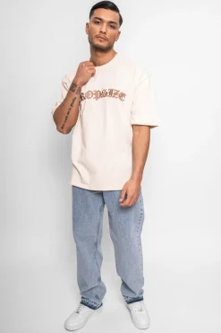 SUPER HEAVY FRONT EMBO TSHIRT COCONUT MILK
