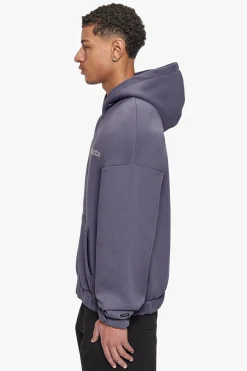SUPER HEAVY OVERISZE BLANK ZIP HOODIE GRANITE
