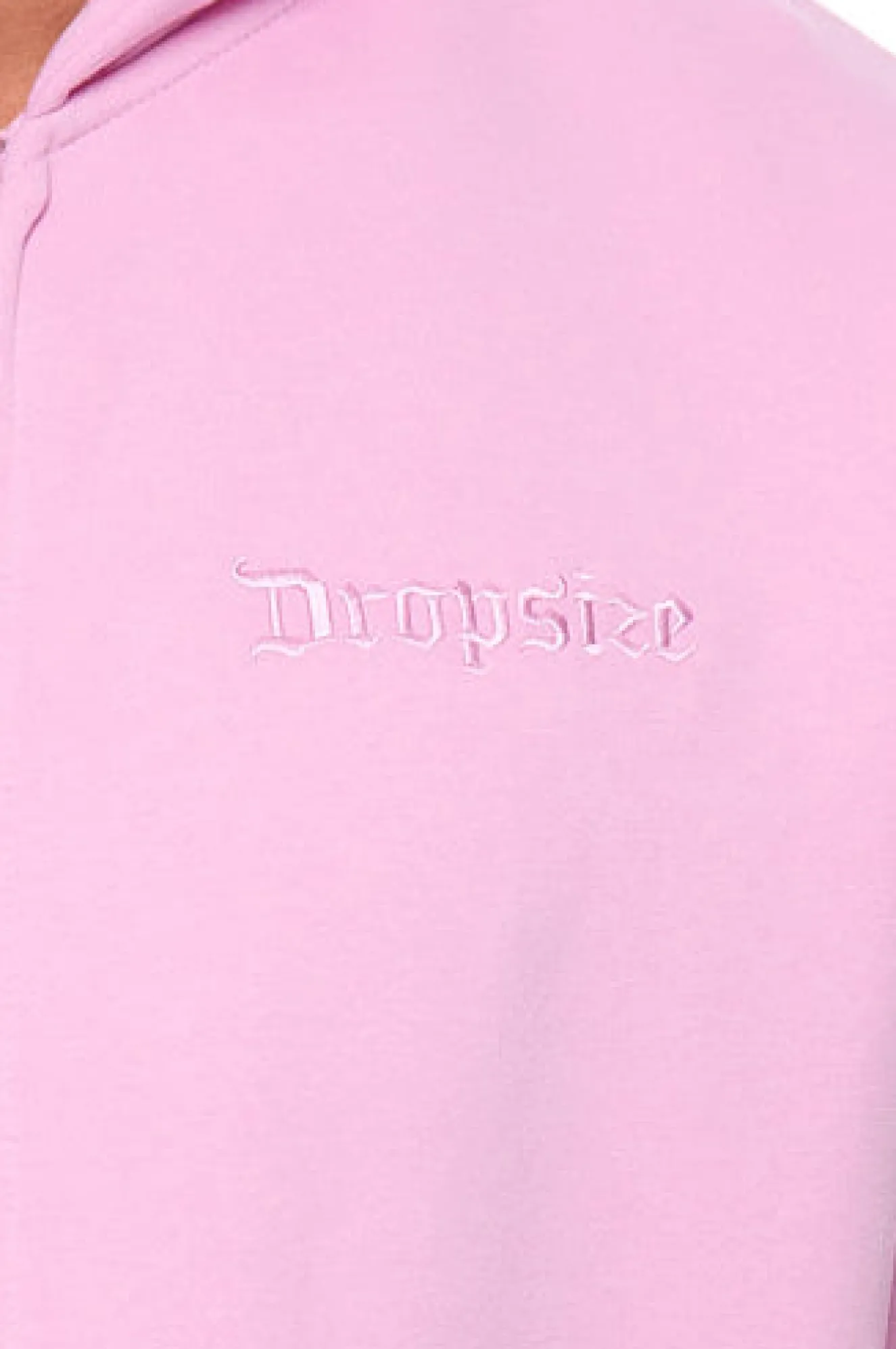 SUPER HEAVY OVERSIZE BLANK ZIP HOODIE PINK
