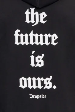 SUPER HEAVY OVERSIZE FUTURE IS OURS HOODIE BLACK