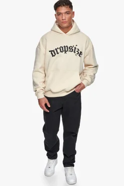 SUPER HEAVY OVERSIZE FUTURE IS OURS HOODIE COCONUT/BLACK
