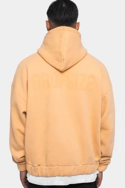 SUPER HEAVY OVERSIZED HD PRINT ZIP HOODIE WASHED PEACH