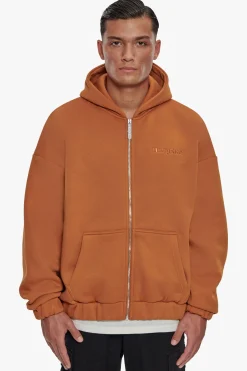 SUPER HEAVY OVERSIZED ZIP-HOODIE PUMPKIN SPICE