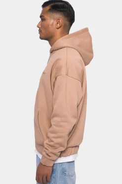 SUPER HEAVY OVERSIZED ZIP HOODIE BEIGE