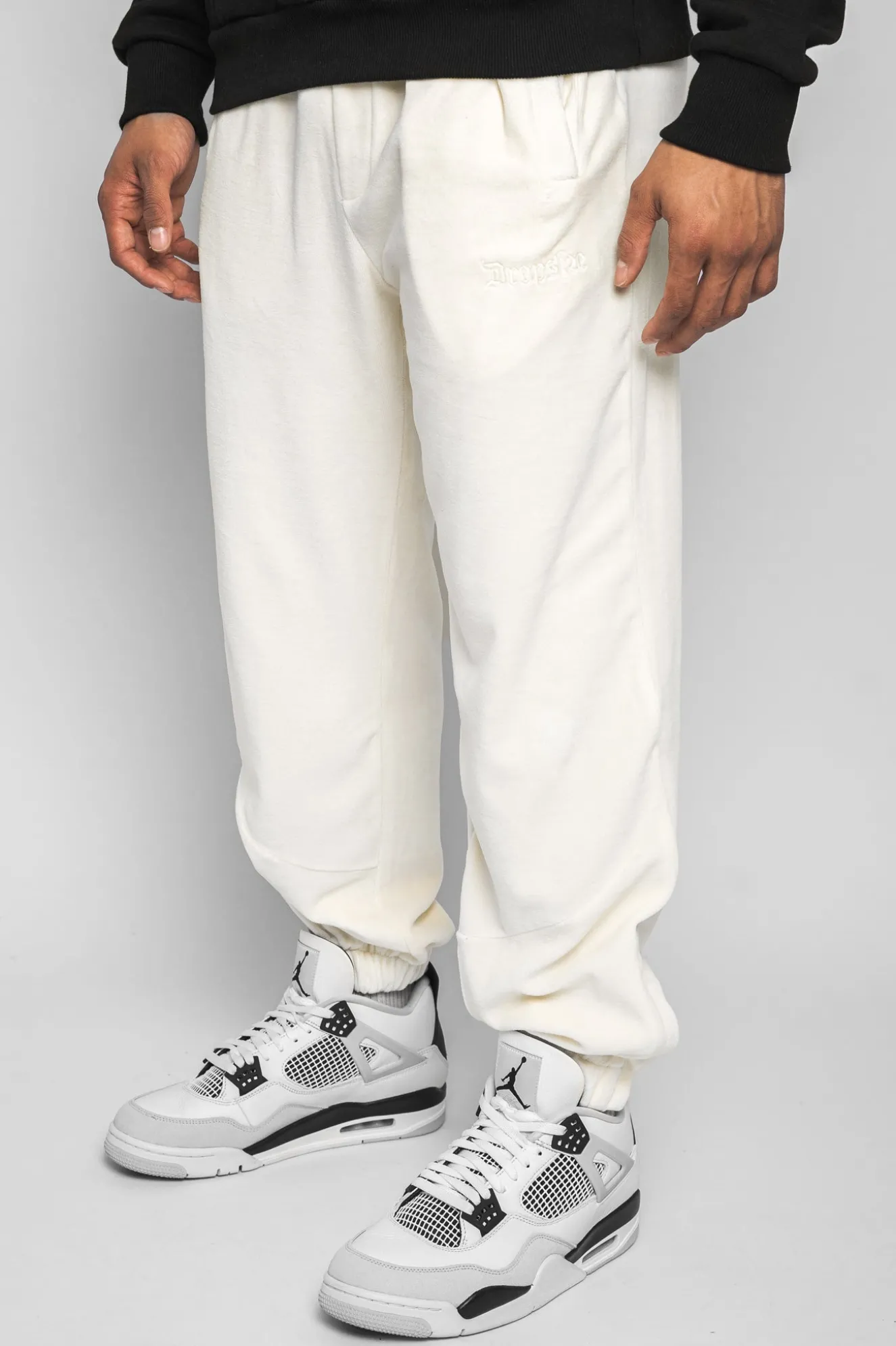 VELOR PANTS CREAM WHITE