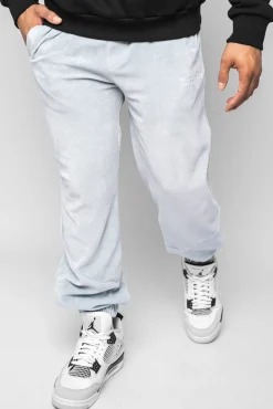 VELOR PANTS WASHED BABY BLUE