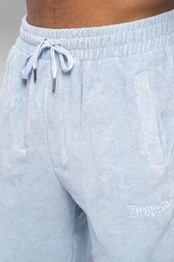 VELOR PANTS WASHED BABY BLUE